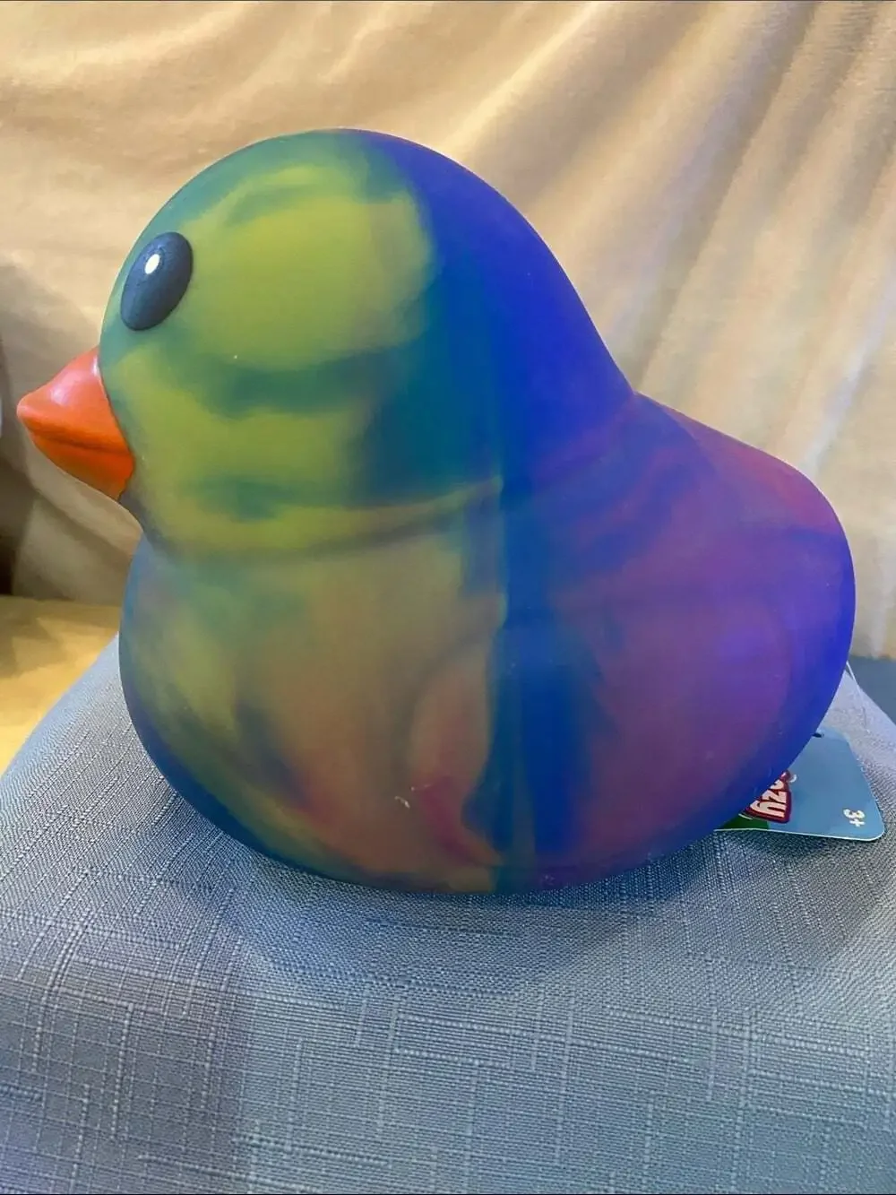 Sunny Days Tie Dye Squeezy Jumbo Duck Fidget NWT